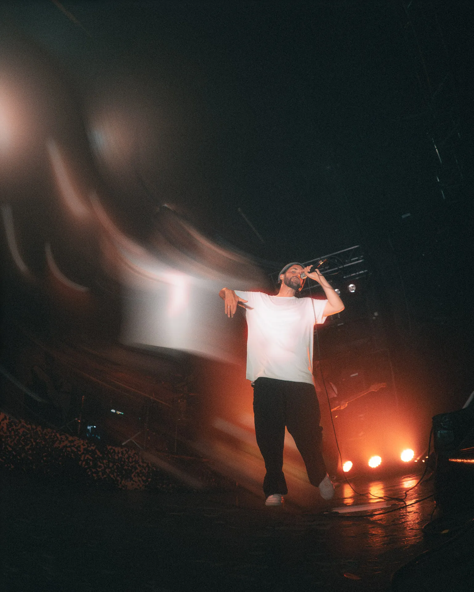 On stage. In the moment.