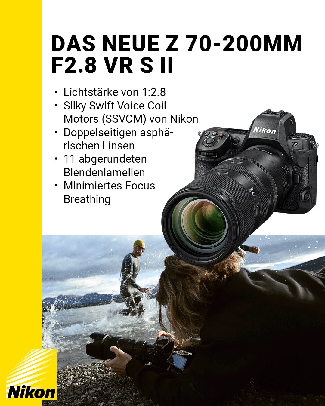 Das neue Nikon Z 70-200mm F2.8 VR S II - Das leichteste seiner Klasse! 💪