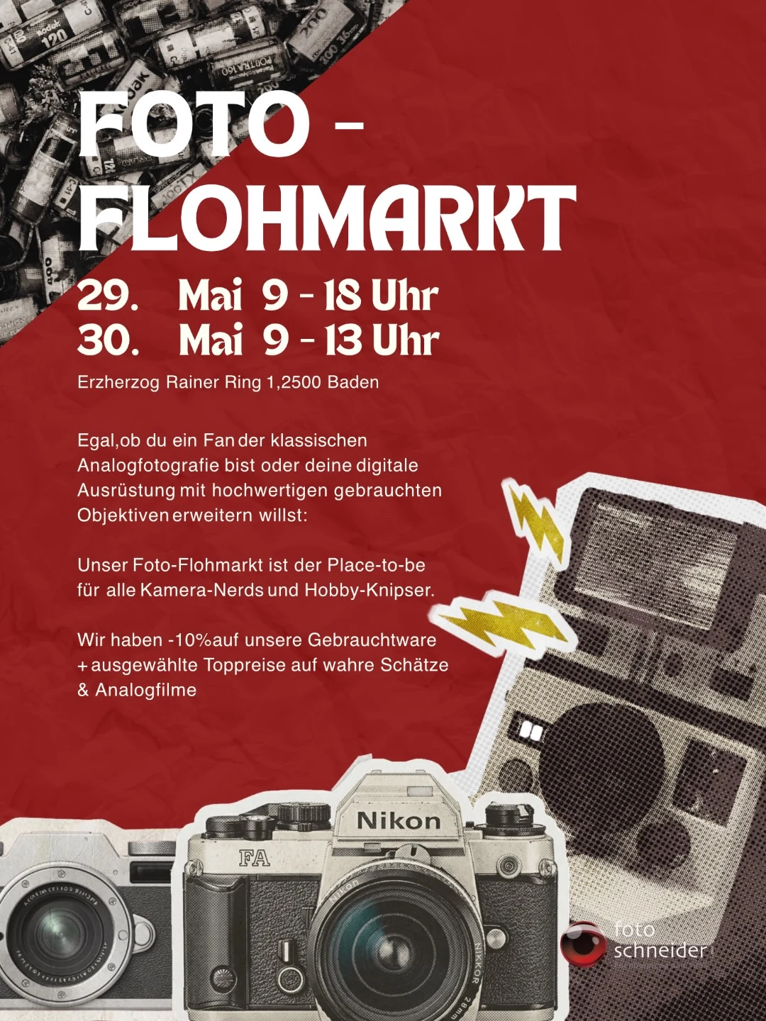 Der große Foto-Flohmarkt bei Foto Schneider: Zeit zum Stöbern