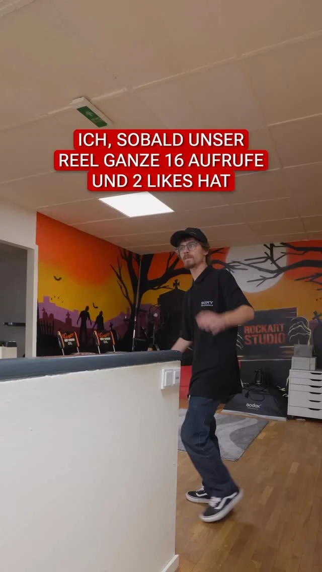 16 Aufrufe und ganze 2 Likes auf das neue Reel? Das muss gefeiert werden!…